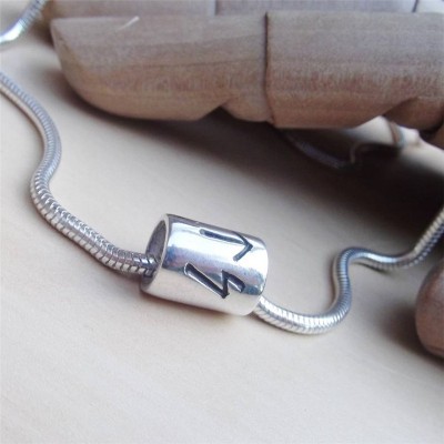 personalized Silver Rune Thong Necklace - Name My Jewelry ™