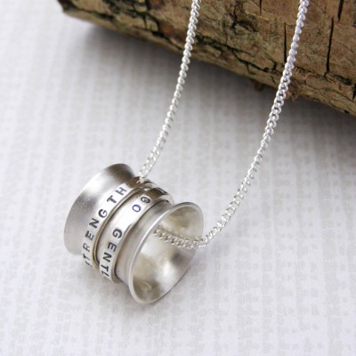 personalized Silver Spinner Pendant - Name My Jewelry ™