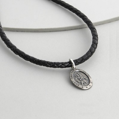 personalized Sterling Silver St Christopher Necklet - Name My Jewelry ™