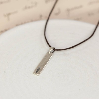personalized Sterling Silver Tag Necklace - Name My Jewelry ™