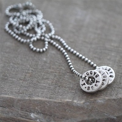personalized Silver Washer Necklace - Name My Jewelry ™