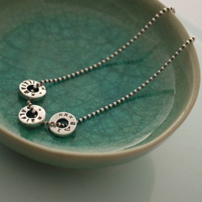 personalized Silver Washer Necklace - Name My Jewelry ™