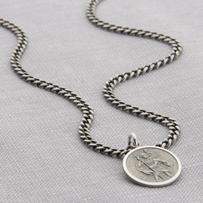 personalized Sterling Silver St Christopher Necklace - Name My Jewelry ™