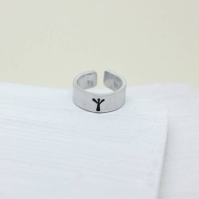 personalized Viking Rune Initial Talisman Ring - Name My Jewelry ™