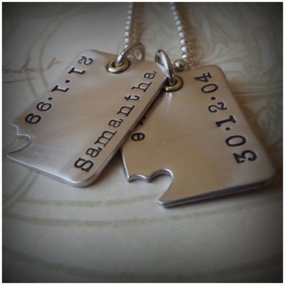 Piece Of My Heart Dog Tags - Name My Jewelry ™