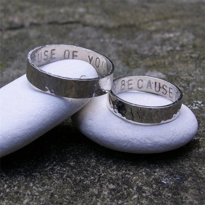 personalized His And Hers Rings - Name My Jewelry ™