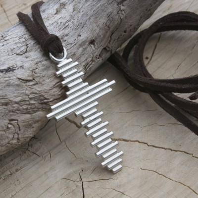Large Silver Cross Necklace - Name My Jewelry ™