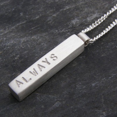 Silver Mens Chunky personalized Pendant - Name My Jewelry ™