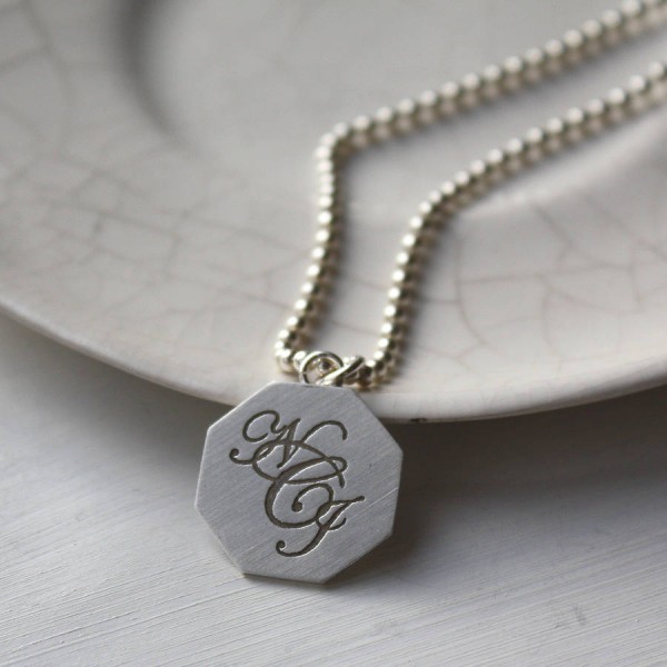 Silver Monogram Necklace - Name My Jewelry ™