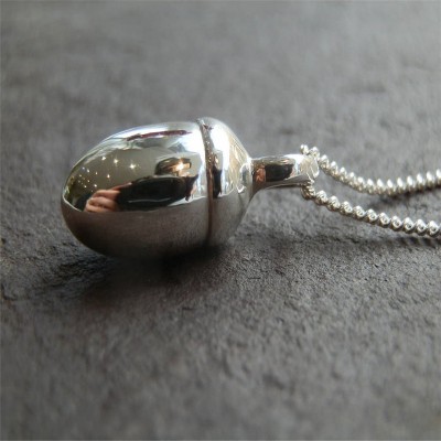 Silver Toggle Acorn Pendant - Name My Jewelry ™