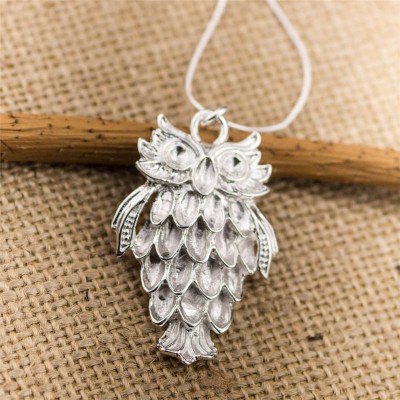 Silver Wise Owl Pendant - Name My Jewelry ™