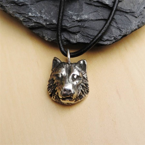 Silver Wolf Head Necklace - Name My Jewelry ™