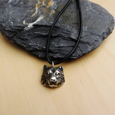 Silver Wolf Head Necklace - Name My Jewelry ™
