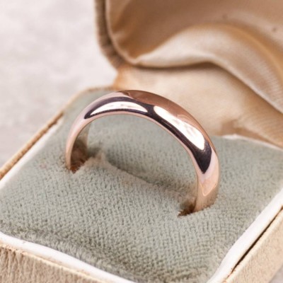 Simple Handmade Mens Wedding Ring In 18ct Gold - Name My Jewelry ™