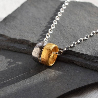 Small Meteorite Rings Necklace - Name My Jewelry ™