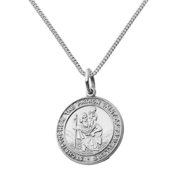 St Christopher Chunky Round Necklace - Name My Jewelry ™