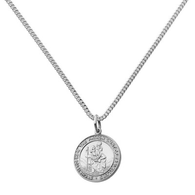 St Christopher Chunky Round Necklace - Name My Jewelry ™