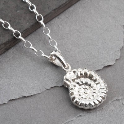 Sterling Silver Ammonite Pendant - Name My Jewelry ™