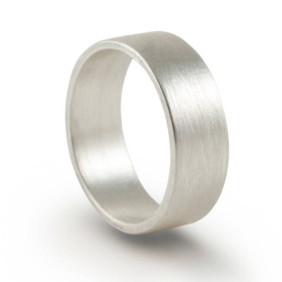 Sterling Silver Oxidized Flat Wedding Band Ring - Name My Jewelry ™