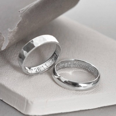 Sterling Silver Secret Message Ring - Name My Jewelry ™