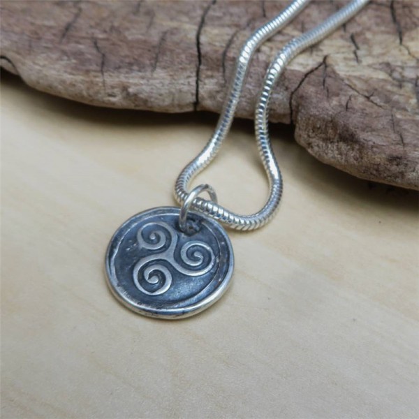 Triskelion Mens Silver Necklace - Name My Jewelry ™