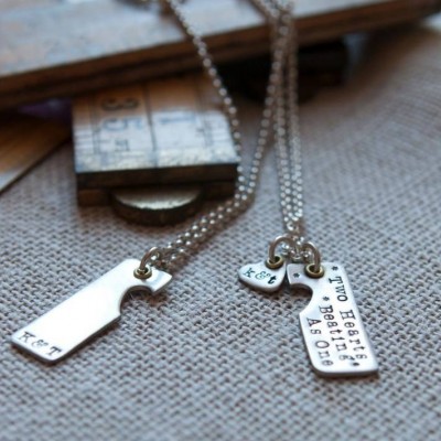 Two Hearts Beat As One Couples Necklaces - Name My Jewelry ™