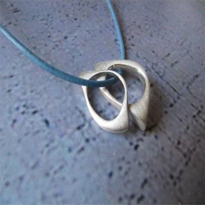 U And Me2 Infinity Silver Pendants On Leather - Name My Jewelry ™