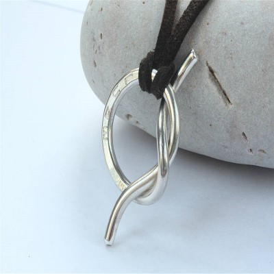 personalized Unisex Silver Knot Necklace - Name My Jewelry ™