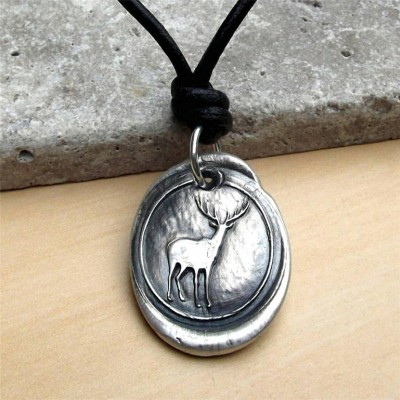 Wax Seal Deer Necklace - Name My Jewelry ™