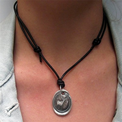 Wax Seal Deer Necklace - Name My Jewelry ™