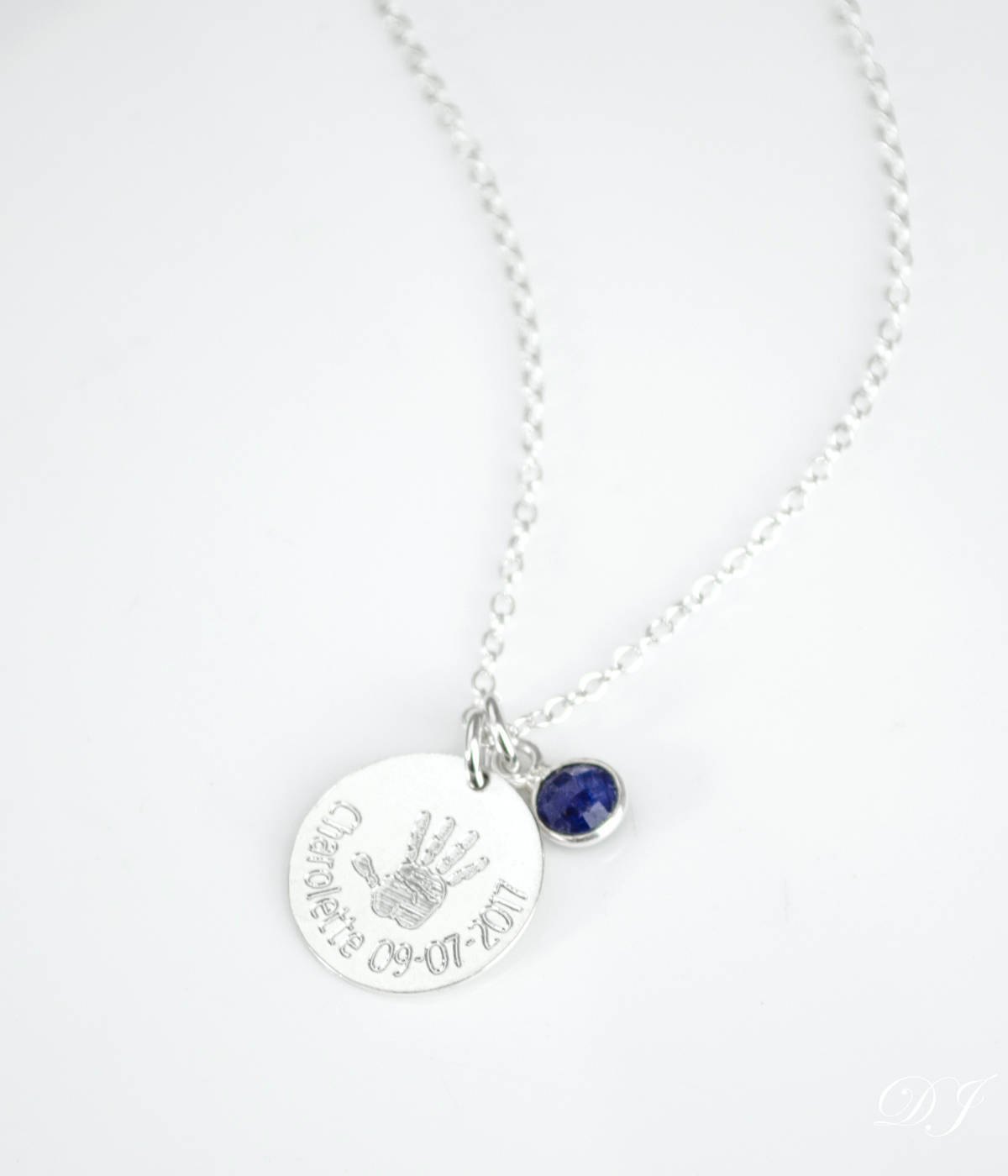 Baby Handprint necklace, Child name necklace, mommy jewelry, kids name necklace, mom necklace Baby Footprints, personalized gift for new mom