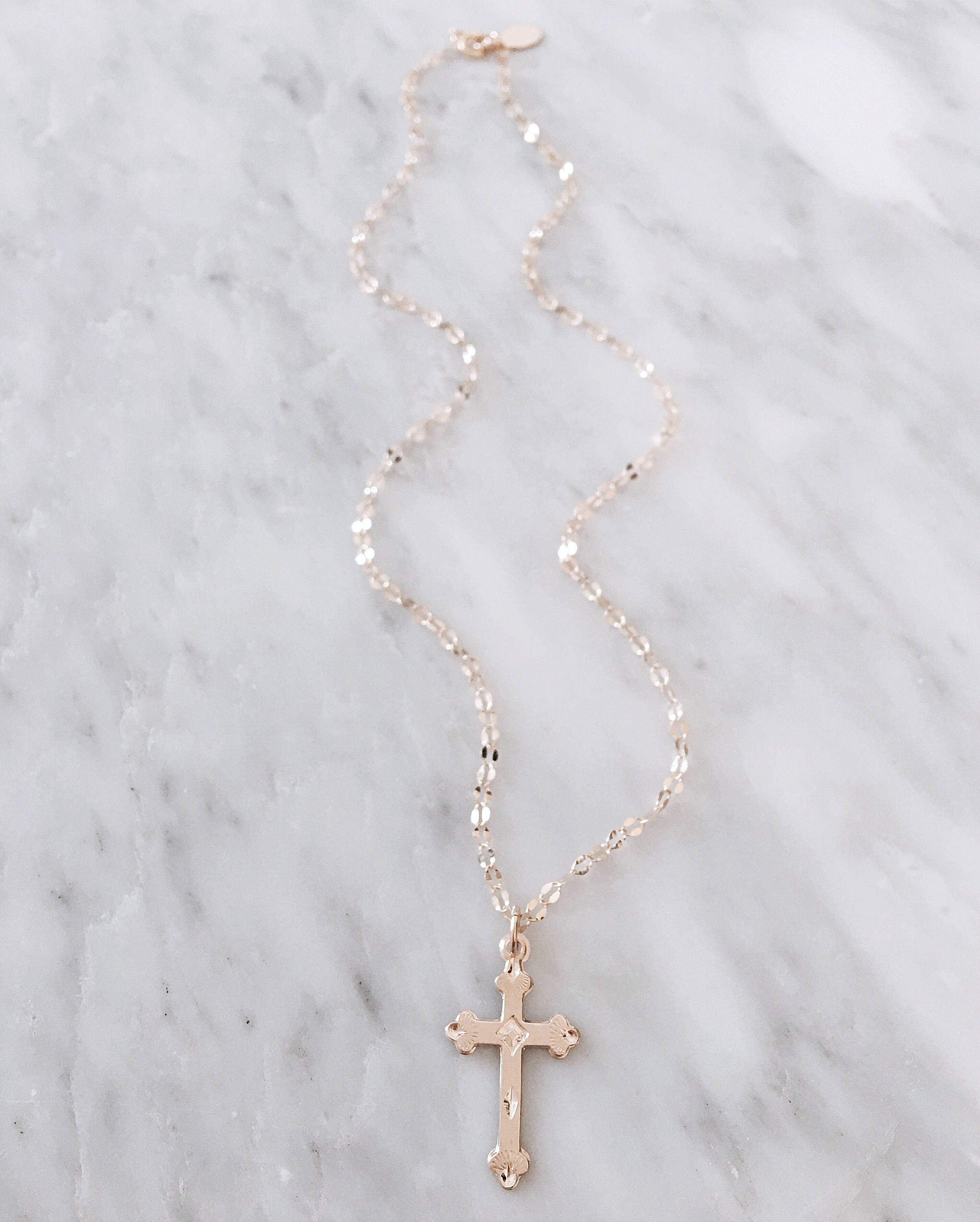 Cross necklace, Dainty gold necklace, simple necklace, 14k GF necklace, Religious necklace,  Gold jewelry