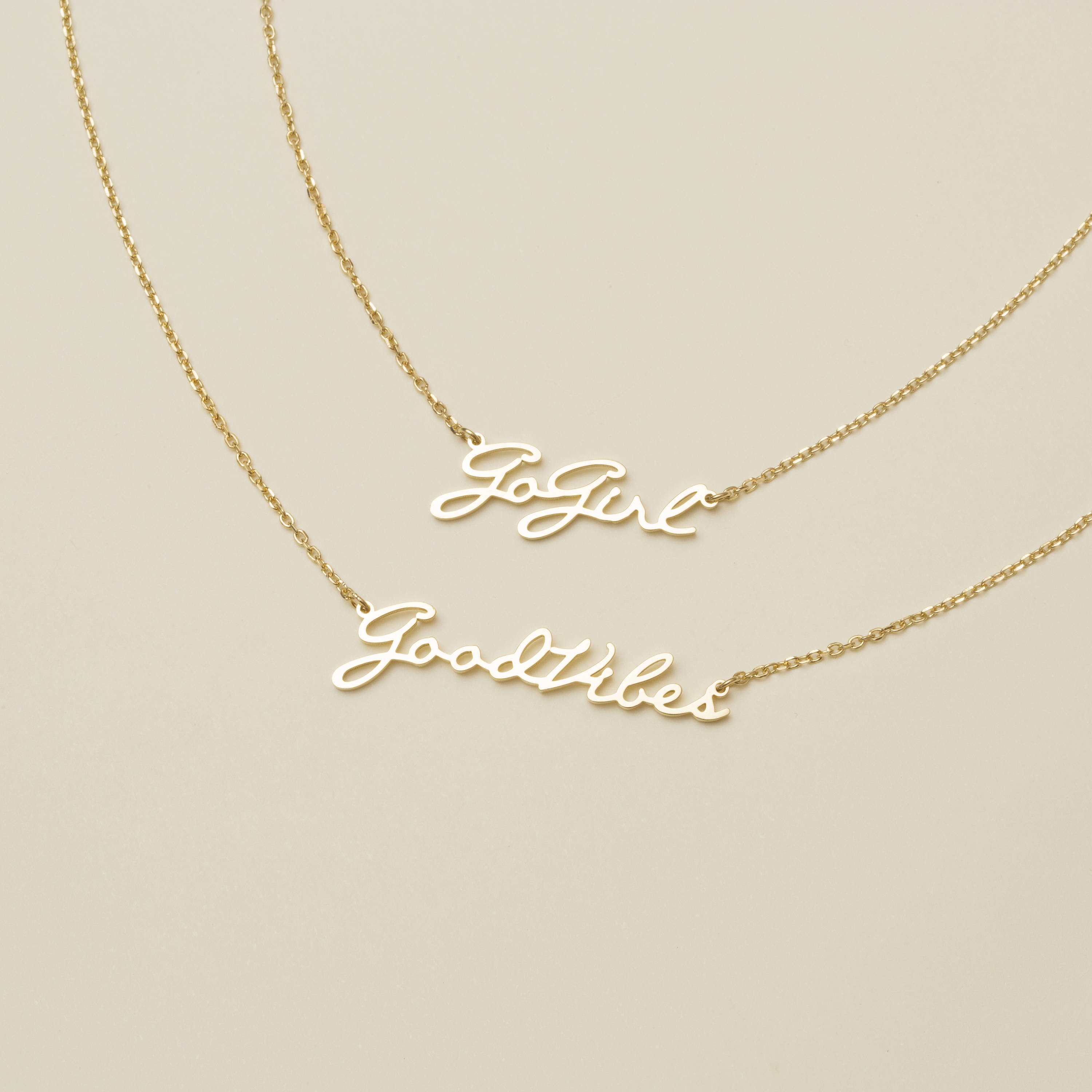Custom Name Necklace - Personalized Name Necklace  - Minimal Name Jewelry - Custom Word Necklace - Gold Personalized Word PN02F62
