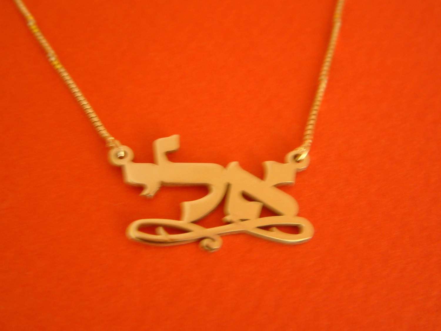 Hebrew Name Necklace Gold Vermail Hebrew Necklace Name Chain Bat Mitzvah Gift Hebrew Name Pendant Hebrew Name Plate Necklace Hebrew Necklace