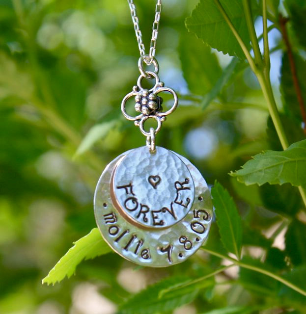 Personalized Mom Necklace - Hand Stamped Mom Necklace - Personalized Mom Jewelry - Grandma Jewelry - Family Jewelry - Christmas Gift for Mom