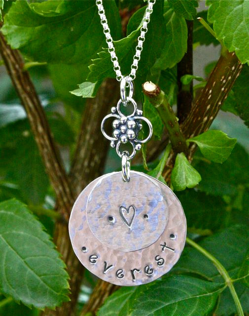 Personalized Mom Necklace - Hand Stamped Mom Necklace - Personalized Mom Jewelry - Grandma Jewelry - Family Jewelry - Christmas Gift for Mom