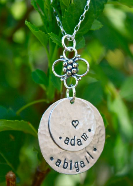 Personalized Mom Necklace - Hand Stamped Mom Necklace - Personalized Mom Jewelry - Grandma Jewelry - Family Jewelry - Christmas Gift for Mom
