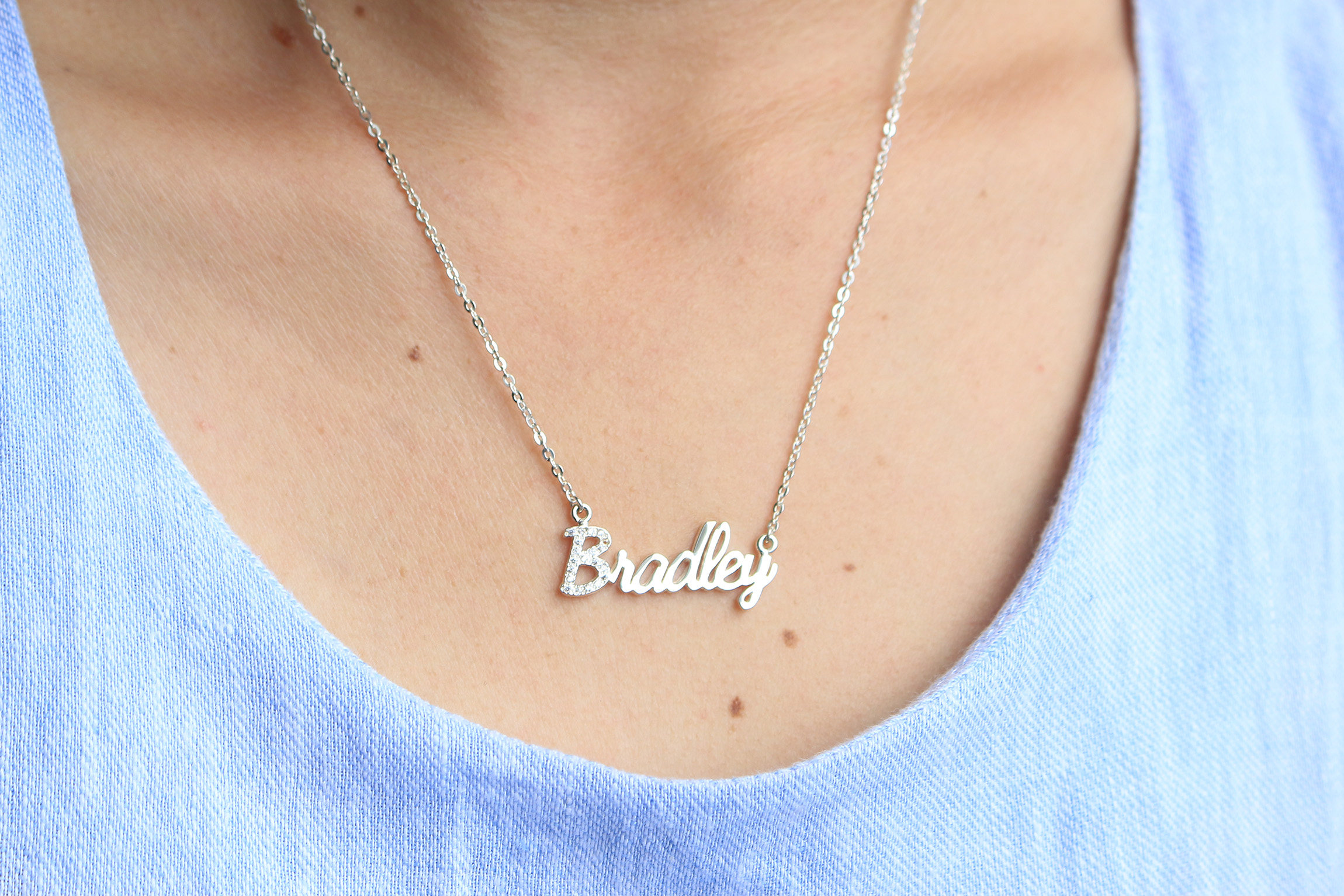 Personalized Name Necklace - Personalized Jewelry - Rose Gold Name Necklace - Custom Name Plate Necklace - Personalized Bridesmaids Gifts