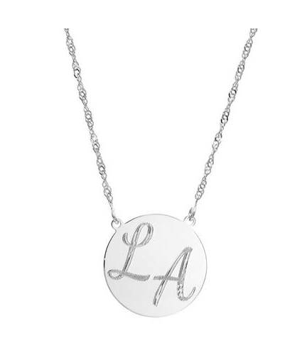 Silver Initials Necklace - Personalized Necklace - Personalized Initials Necklace - Personalized Jewelry - Personalized Gift - Engraved