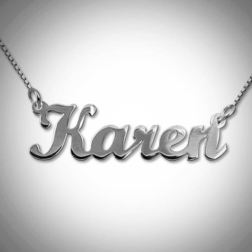 Sterling Silver Nameplate Necklace | Silver Nameplate Necklace | Nameplate | Name Necklace | Nameplate Necklace