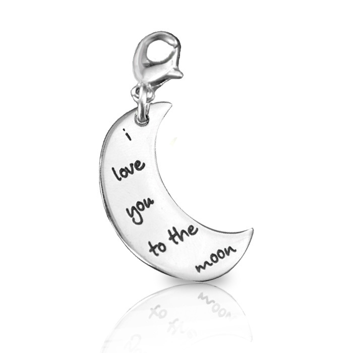 personalized Moon Charm - Name My Jewelry &trade;