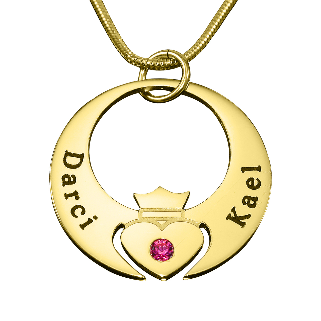 personalized Queen of My Heart Necklace - 18ct Gold Plated - Name My Jewelry &trade;