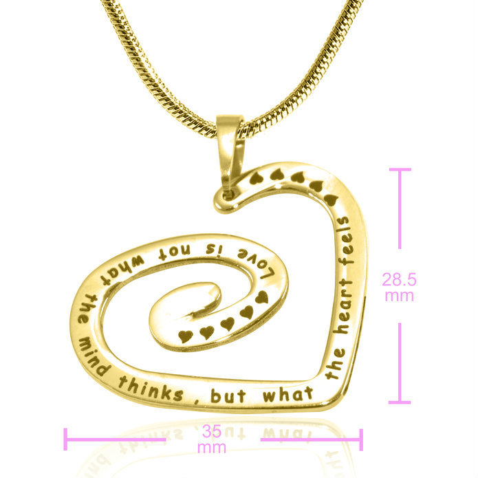 personalized Swirls of My Heart Necklace - 18ct Gold Plated - Name My Jewelry &trade;