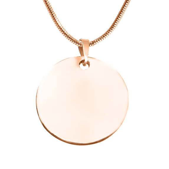 personalized Swirls of Time Disc Necklace - 18ct Rose Gold Plated - Name My Jewelry &trade;