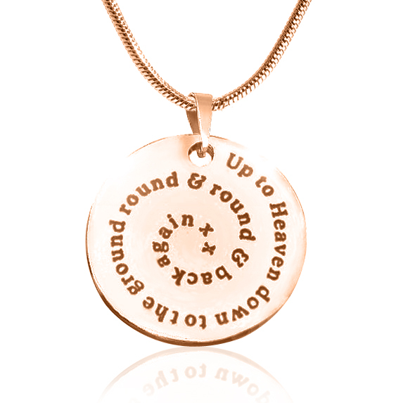 personalized Swirls of Time Disc Necklace - 18ct Rose Gold Plated - Name My Jewelry &trade;
