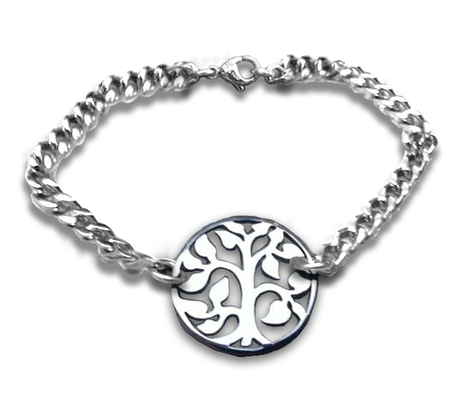 personalized Tree Bracelet - Sterling Silver - Name My Jewelry &trade;
