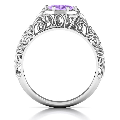 2017 Vintage Graduation Ring - Name My Jewelry &trade;