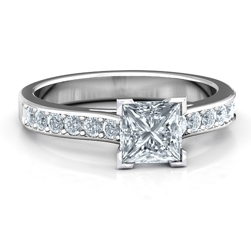 Janelle Princess Cut Ring - Name My Jewelry &trade;