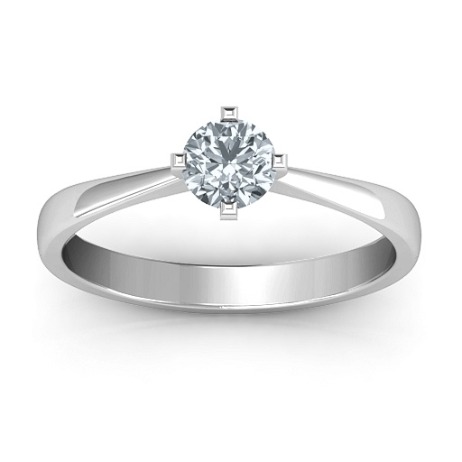 Classic Round Solitaire Ring - Name My Jewelry &trade;