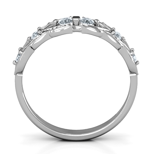 Leaves of Love 6 Stone Ring  - Name My Jewelry &trade;